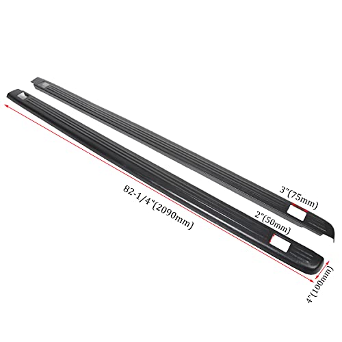 image for ECOTRIC Truck Bed Rail Caps W/Holes Compatible with 1999-2006 Chevrole