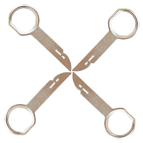 FAST-FX 4 Pcs Radio Release Key Extraction Tool, Radio Removal Tool Key Tool with Easy Grip Handle, Compatible with Mercedes,Ford, Car Radio Removal Tool Key, Radio Removal Tool Key Tool (Silver)