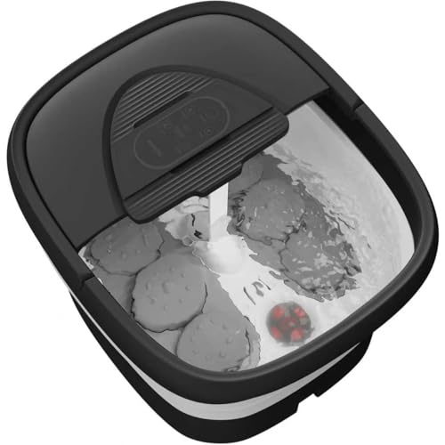 Collapsible Foot Spa with Heat and Remote, Heated Foot Bath Massager with Timer, and 24 Motorized...