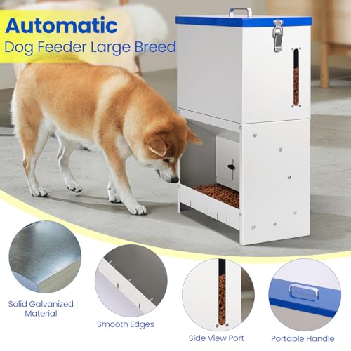 22lbs Gravity Dog Feeder - Automatic Dog Feeder Large Breed Outdoor Pet Feeding Station Auto Dry Food Dispenser for Pet Cat Dogs - Image 6
