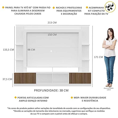 Rack Estante com Painel e Suporte Tv 65