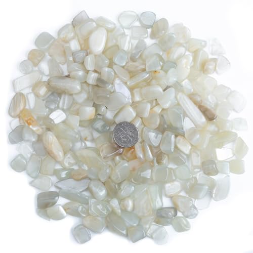Image of ZenQ 1 lb Crystal Chips, Tumbled Stone Chips for Crafts | Polished, Undrilled Gemstones for Resin Art, Vase Filler, Plant Decor, Candle Making, and DIY Projects