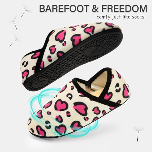 Image of ATHMILE House Slippers for Women Men Indoor Barefoot House Shoes Soft Socks | Furry Slip on Cozy Comfy Flexible Machine Washable Home Bedroom Travel Hospital Yoga Gifts for Mom Grandma