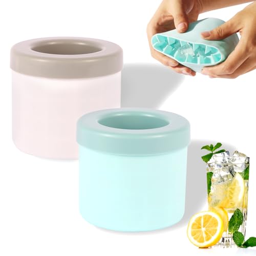 Cylinder Ice Cube Trays, Silicone Mini Modes, Small Maker Cup for Fridge Freezer - Squeeze & Release Cup