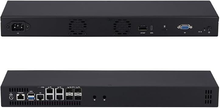 Qotom Multi-Function Router Q20332G9 Atom Processor C3758 2.20 GHz,8 Cores barebones 5X 2.5G LAN 4X 10GbE SFP+ Router/Firewall/Proxy 24/7