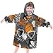 XMNYGJ Basketball Wearable Blanket Hoodie for Kids Oversized Print Sweatshirt Blanket With Pocket Hooded Warm Teen Wearable Blankets, One Size Fits All, Gifts for Kids, Boys, Girls