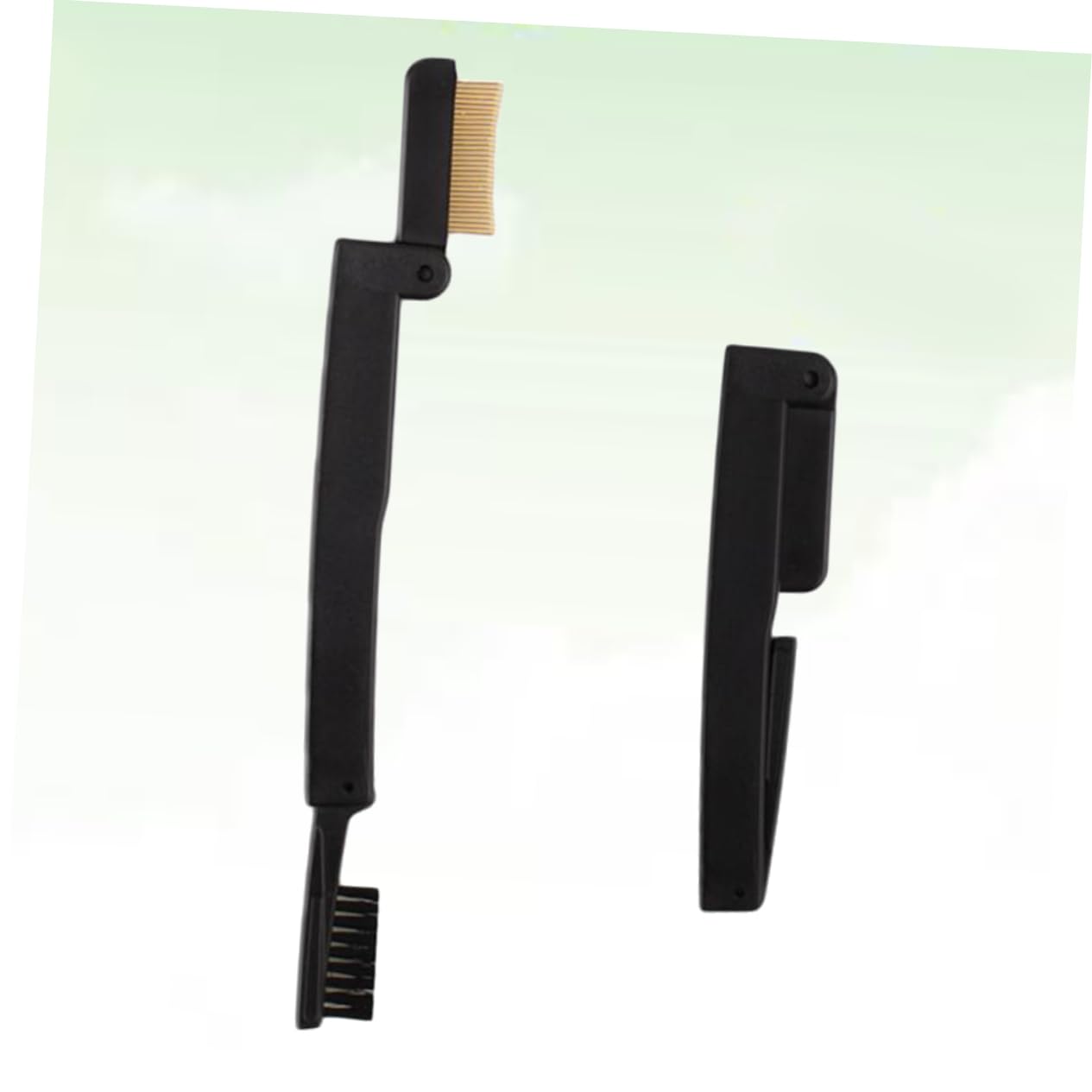 Beatifufu Portable Folding Eyebrow Brush 2-in-1 Eyebrow Lash Comb Makeup Tool for Women Durable Material Easy to Clean