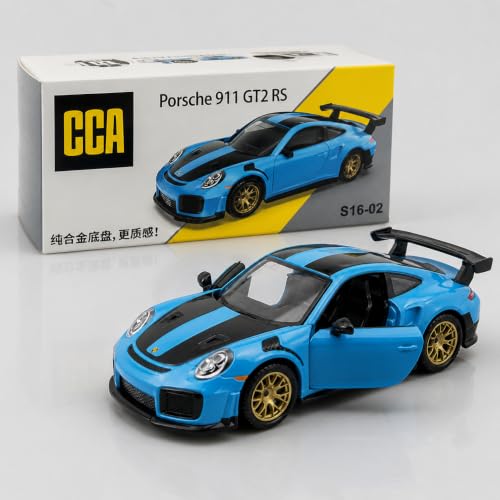 Image of Wizplex CCA Officially Licensed Porsche 911 GT2 RS 1:64 Scale Die Cast Metal Car - Collectible Alloy Sports Coupe with Openable Doors & Free-Rolling Wheels, Display Showpiece for Kids 3+