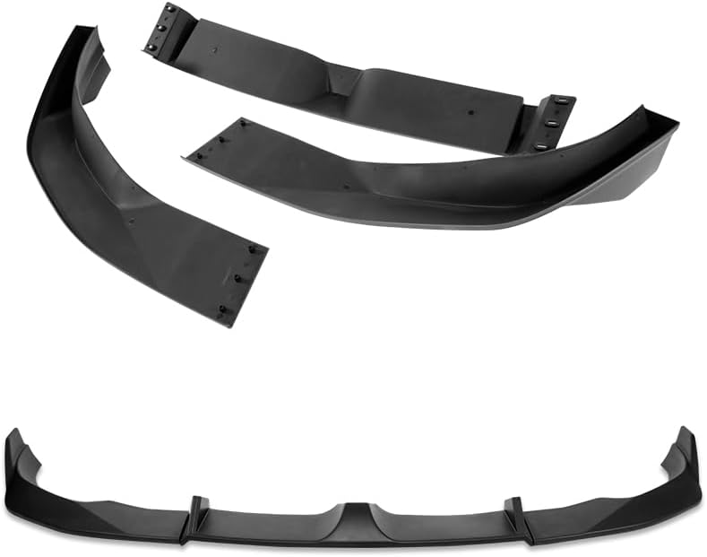 3PCS ABS Front Bumper Lip Spoiler, Air Dams Chin Spoiler, Front Splitter, Compatible with 2019-2023 BMW (G05) X5 M-Sport Bumper, Exterior Replacement Part (Unpainted Black)