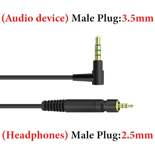 Cable de audio auxiliar Jack 2.5 mm a 3.5 mm 1.7 m miniatura 3
