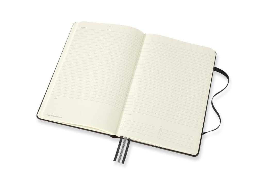 Moleskine Pro Project Planner, Agenda Professionale e Taccuino per Obiettivi, Agenda Produttività per Progetti e Project Management, Copertina Rigida, Formato Large 13 x 21 cm, Colore Nero, 288 Pagine