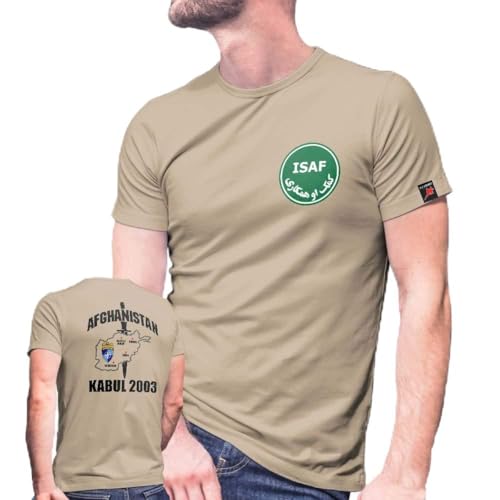 T-shirt ISAF Kabul 2003 Afghanistan avec insigne OTAN beige XXL réf 30040