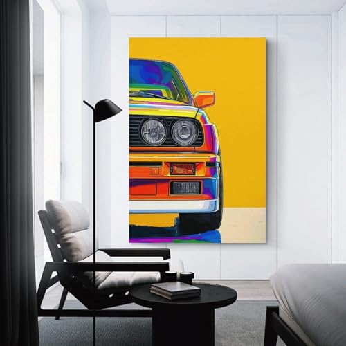 Toile murale retro car sinyumoney idée cadeau anniversaire
