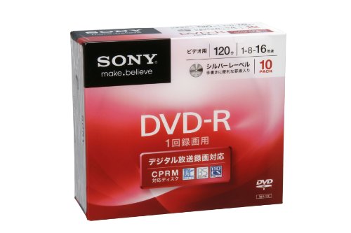 Amazon.co.jp: SONY ビデオ用DVD-R CPRM対応 120分 16倍速 シルバー
