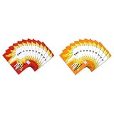 Limit Schulheft 10er Pack A4 Lineatur 22 - kariert 16 Blatt ohne Rand rot & Schulheft 100050511 10er Pack A4 Lineatur 26 - kariert mit Rand 16 Blatt orange