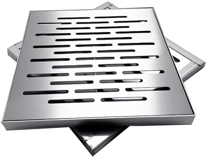 Heavy Duty Stainless Steel Manhole Cover & Frame, 50x50cm Durable Inspection Lid for Outdoor/Indoor Septic Tanks, Metal Embedded Access Cover, Waterproof & Rustproof