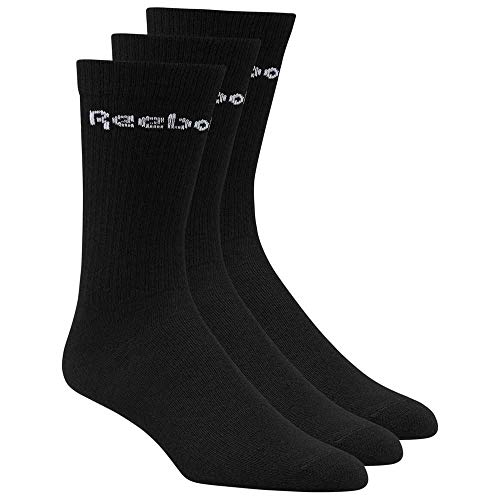 Image of Reebok Act Core Crew Sock 3p Unisex Adult Socks, unisex_adult, Socks, FL5229, Black, L