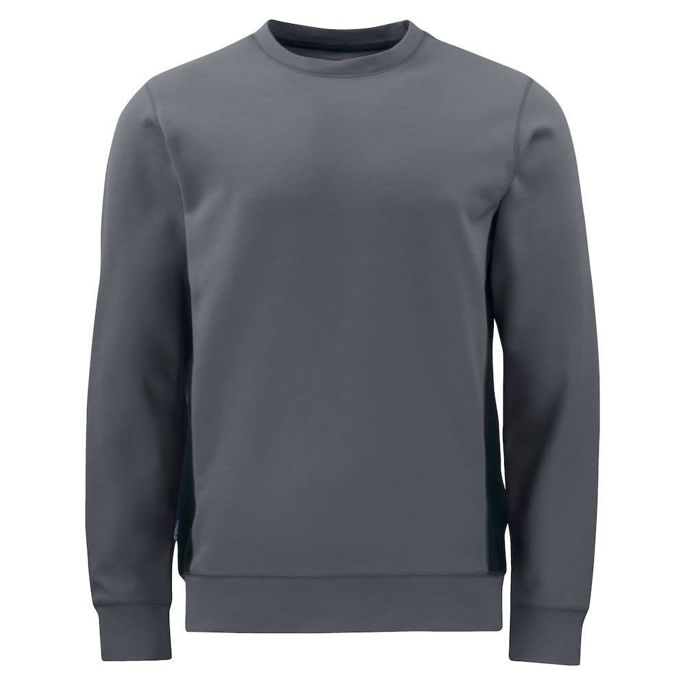 Sweat gris homme S pull sport casual col rond vêtement mode - 8