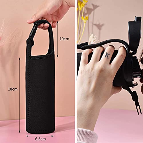 Zwart Water Cup Beschermhoes met verstelbare riem Draagbare opknoping Waterfles Cover Tas Travel Waterfles Accessoires… - Afbeelding 7