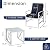 Meilocar Patio Furniture 3-Piece Conversation Set, Outdoor Furniture Patio Chairs with Aluminum Frame and Coffee Table, Conversation Chat Sofa Modern Seating Set, Blue