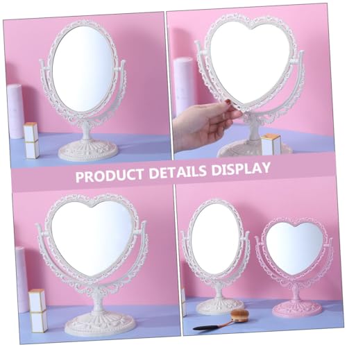 Ipetboom Espejo de Maquillaje Dobles Corazón 2 Piezas miniatura 2