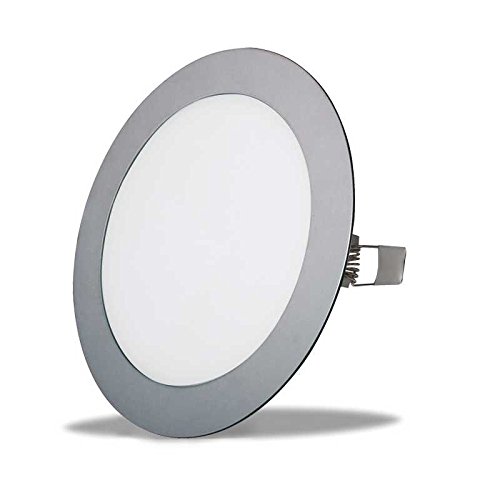 DOWNLIGHT LED PLATA CIRCULAR 18W LUZ CALIDA IGLUX