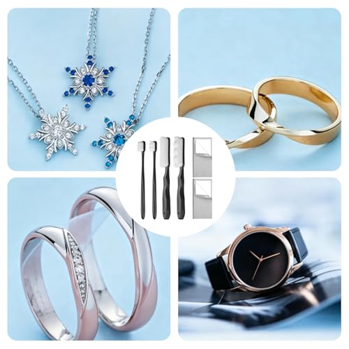 6 Pcs Sunshine Polishing Cloth, Silver Polishing Cloth, Jewelry Cleaning Kit with Soft Brushes, Multi-Purpose Jewelry Care Set for Silver, Gold, Gemstones, Rings and Necklaces