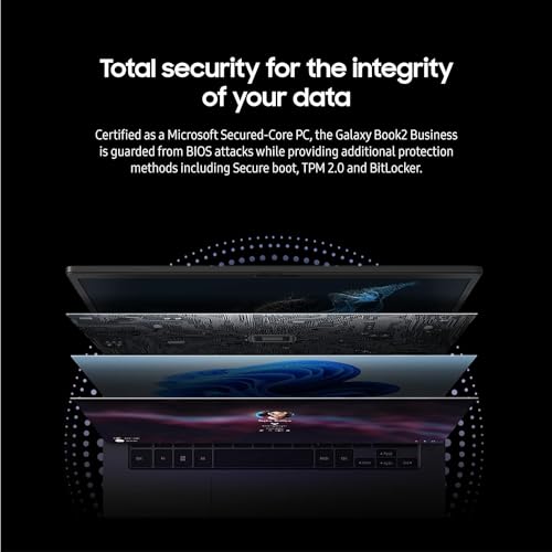 Image of SAMSUNG 14 inch Galaxy Book2 Business Laptop Computer, i7P / 16GB / 512GB, Windows 11 PRO, 12th Gen Intel vPro 28W Processor w / Enhanced Security, ‎NP641BEF-KA2US, Graphite