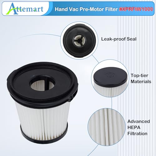 Accessories for Shark Detect Pro Cordless Vacuum IW3511, IW3120, IW3615, IW3110C, IW3111C Auto-Empty System, 2 Pre-Motor & 2 HEPA Filters for Vac, 2 Dock Filters & 4 Foam & 4 Odor Cartridge for Base by Attemart - Image 7