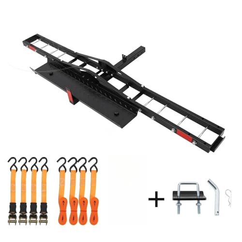 Porta motocicletas para coche con rampa, acero resistente 500 lb miniatura 6