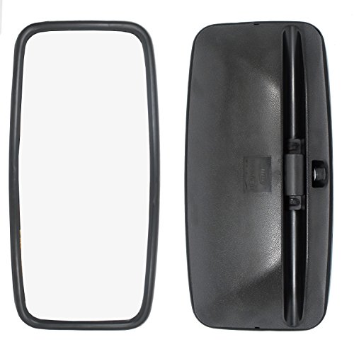 2 Specchietti Retrovisori Laterali Universali 295x215 Mm Per Trattori, Camion, Escavatori - Supporto Regolabile Diametro Asta 14-30 Mm
