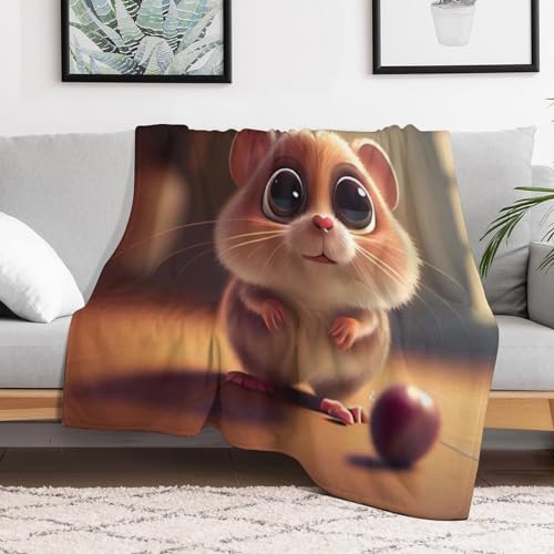 Manta de franela con ratón para sofá y dormitorio 130x180 cm 3