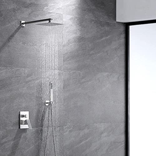 Mitigeur de douche encastré 2 fonctions et ciel de pluie carré 8 pouces LUNEZY - 3