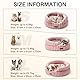 MEWOOFUN Stilvolle Katzenbetten für Katzen, weiches rundes Hundebett für kleine und mittelgroße Hunde, waschbares, beruhigendes Haustierbett (Rosa, S)