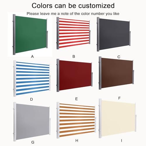 Auvent latéral en polyester synthétique imperméable pour terrasse extérieure - 6