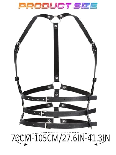 BODIY Plus Size Harness Punk Leather Harness Belts Women Fashion Rave Body Harness3