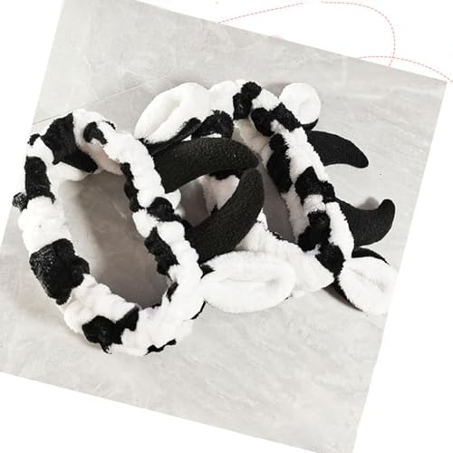 Dorccsi Faixa de cabeça para lavar o rosto, cuidados com a pele, faixa de cabeça com estampa animal,