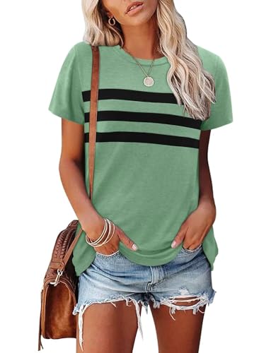 KISSMODA Summer Short Sleeve T Shirt Loose Fit Casual Dressy Women Top 2025 Trendy Ladies Fashion Blouses(S-3XL)