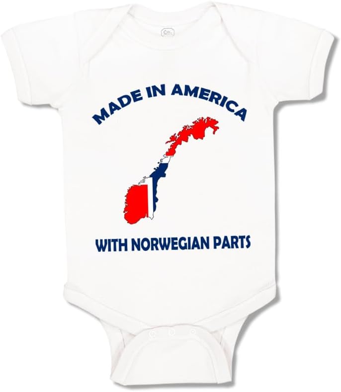 Cute Rascals Baby Bodysuit Made in America with Norwegian Parts Funny Boy & Girl Baby Clothes Cotton