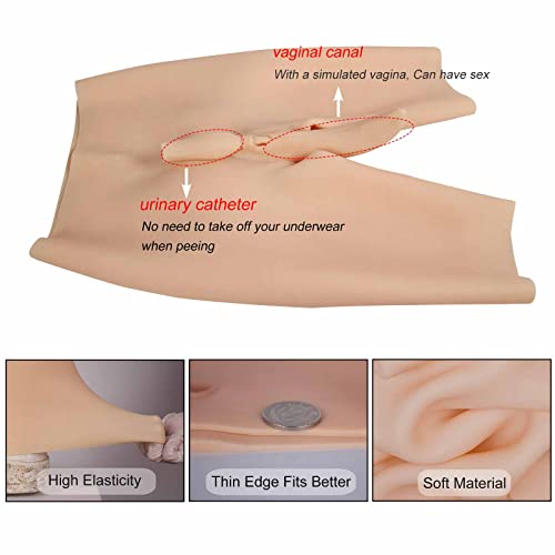 Calcinhas de silicone masculinas falsas vagina roupa íntima modelador de nádegas shorts de controle