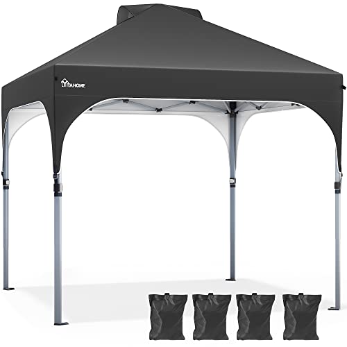 YITAHOME 10x10ft Instant Heavy Duty Pop Up Gazebo, 3x3M Waterproof Folding Garden Camping Party Tent Canopy Marquee with Roller Bag for Patio Markets Beach