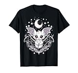 creepy cute kawaii moon bat | spooky pastel goth yami kawaii maglietta