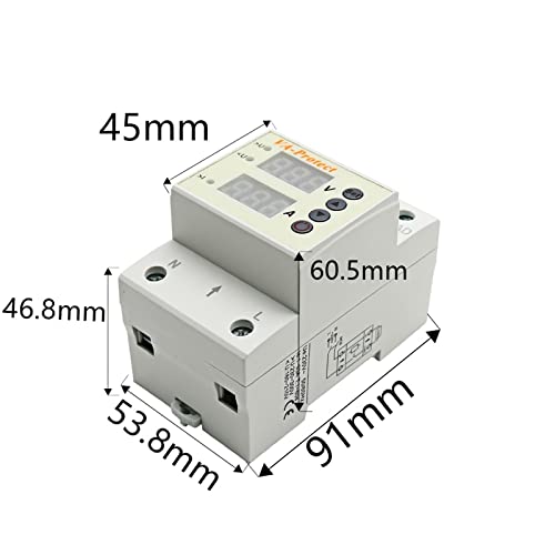 Relais de protection surtension sous-tension 63A monophasé pour tableau rail DIN - 3