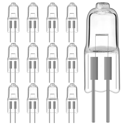 CNMTCCO Ampoules halogènes G4 12 V 20 W, lot de 12, ampoules à 2 broches, blanc chaud 2700 K, intensité variable, sans scintillement