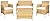 SAFAVIEH Outdoor Collection Bandele Natural/White Cushion 4-Piece Conversation Patio Set PAT7506D