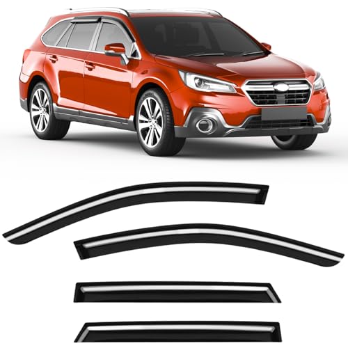 Image of Extra-Thick Window Rain Guards Fit for Subaru Outback 2015 2016 2017 2018 2019 Window Deflectors Window Vent Visors Shades