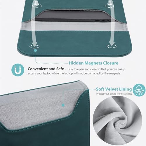 HYZUO 15 Inch Laptop Sleeve Case Bag for MacBook Air 15 M5 A3448 M4 A3241 M3 A3114 M2 A2941 2026-2023 - Image 4