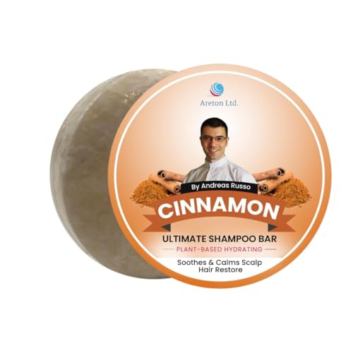 Champú sólido a mano - para cabello seco, cabello debil, nutre el cabello - hidratación a base de plantas, agua, glicerina - sin Sulfato, sin parabenos acondicionador natural – 60gr (Canela)