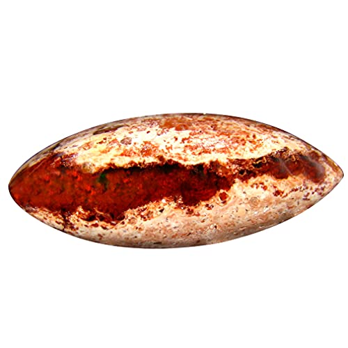 Opale de feu naturelle taillée en marquise, une pierre rare sans traitement pour bague