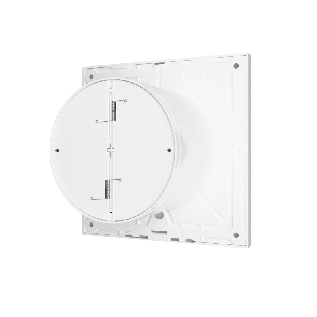 Vlano Badlüfter EOS 125 H WH, mit Feuchtigkeitssensor & Nachlauf, 125 mm, Glasfrontplatte, Rückschlagklappe, Leiser Betrieb, IP 45, LED Hintergrundbeleuchtung, Abluftlüfter Hygro und Nachlauf, weiß